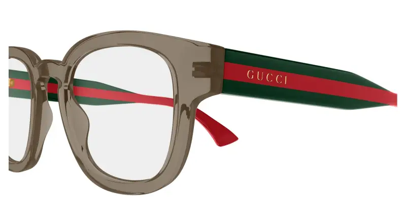 Uomo Gucci GG1992O 007 Montature da vista Acetato Marrone Trasparente Rotonda miniatura 3