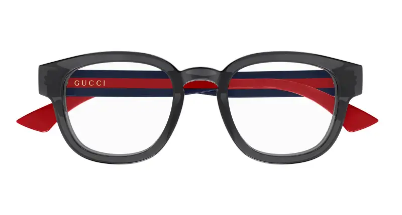 Uomo Gucci GG1992O 008 Montature da vista Acetato Grigio Trasparente Rotonda miniatura 2