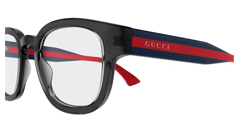 Uomo Gucci GG1992O 008 Montature da vista Acetato Grigio Trasparente Rotonda miniatura 3