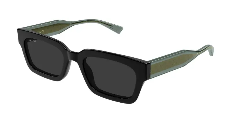 Uomo Gucci GG2069S 001 Occhiali da sole Acetato Nero Grigio Squadrata