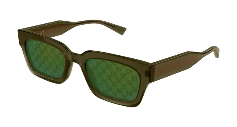 Uomo Gucci GG2069S 004 Occhiali da sole Acetato Verde Verde Squadrata
