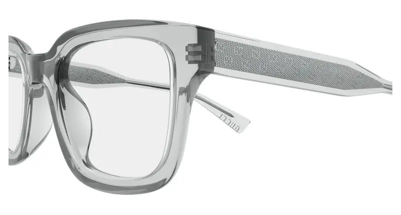 Uomo Gucci GG2071OL 005 Montature da vista Acetato Grigio Trasparente Squadrata miniatura 3