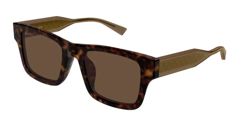 Uomo Gucci GG2072SA 003 Occhiali da sole Acetato Havana Marrone Squadrata