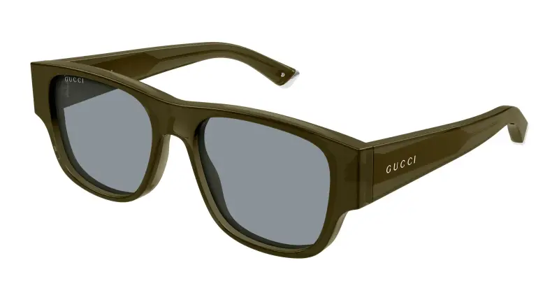 Uomo Gucci GG2075S 003 Occhiali da sole Acetato Verde Grigio Squadrata