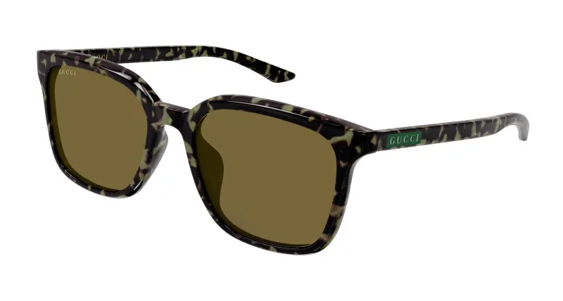 Uomo Gucci GG2080SK 003 Occhiali da sole Acetato Havana Marrone Squadrata
