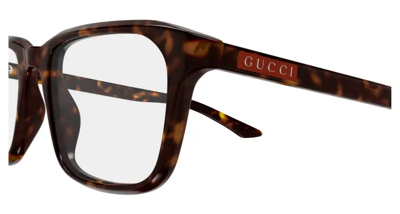 Uomo Gucci GG2081O 006 Montature da vista Acetato Havana Trasparente Squadrata miniatura 3