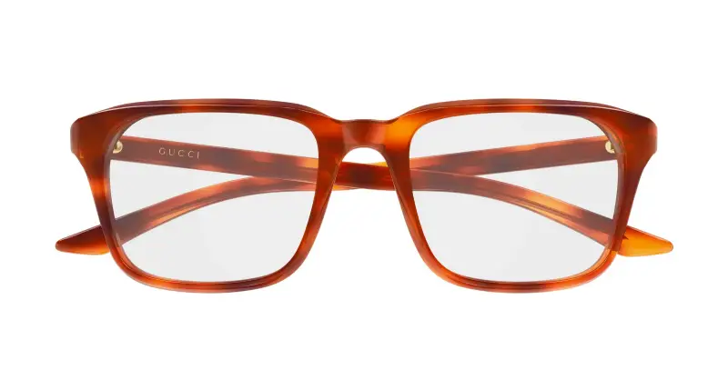 Uomo Gucci GG2081O 008 Montature da vista Acetato Havana Trasparente Squadrata miniatura 2