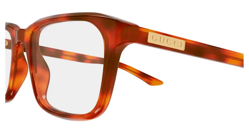 Uomo Gucci GG2081O 008 Montature da vista Acetato Havana Trasparente Squadrata miniatura 3