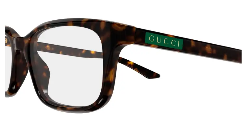 Uomo Gucci GG2082O 002 Montature da vista Acetato Havana Trasparente Squadrata miniatura 3