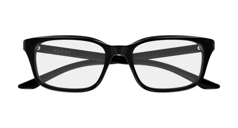 Uomo Gucci GG2082O 005 Montature da vista Acetato Nero Trasparente Squadrata miniatura 2