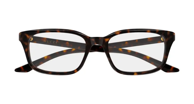 Uomo Gucci GG2082O 006 Montature da vista Acetato Havana Trasparente Squadrata miniatura 2