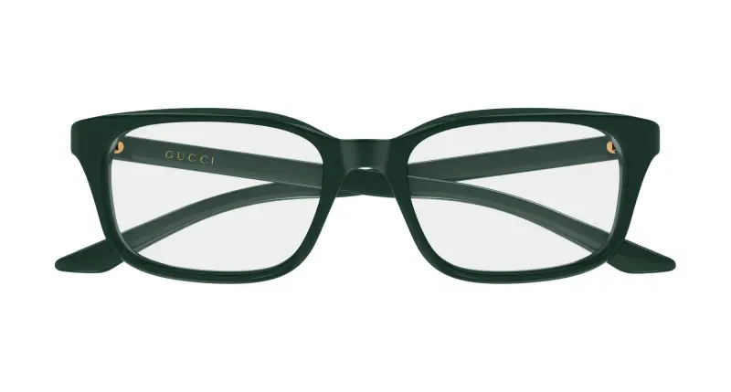 Uomo Gucci GG2082O 007 Montature da vista Acetato Verde Trasparente Squadrata miniatura 2