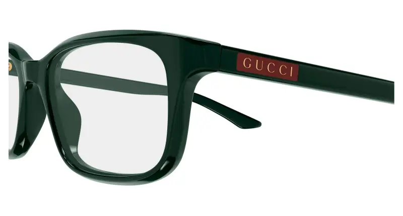 Uomo Gucci GG2082O 007 Montature da vista Acetato Verde Trasparente Squadrata miniatura 3