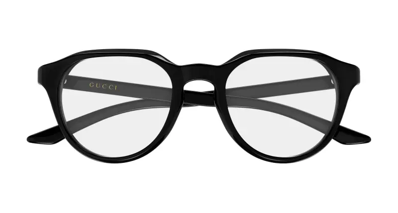 Uomo Gucci GG2083O 001 Montature da vista Acetato Nero Trasparente Rotonda miniatura 2