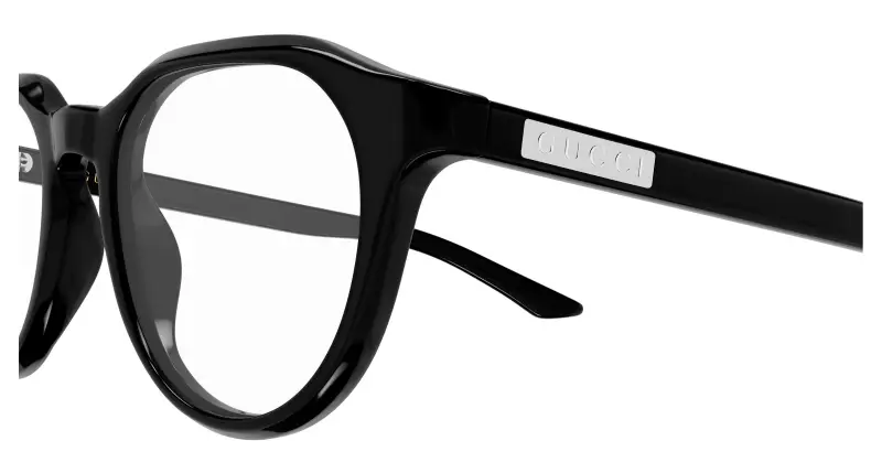 Uomo Gucci GG2083O 001 Montature da vista Acetato Nero Trasparente Rotonda miniatura 3