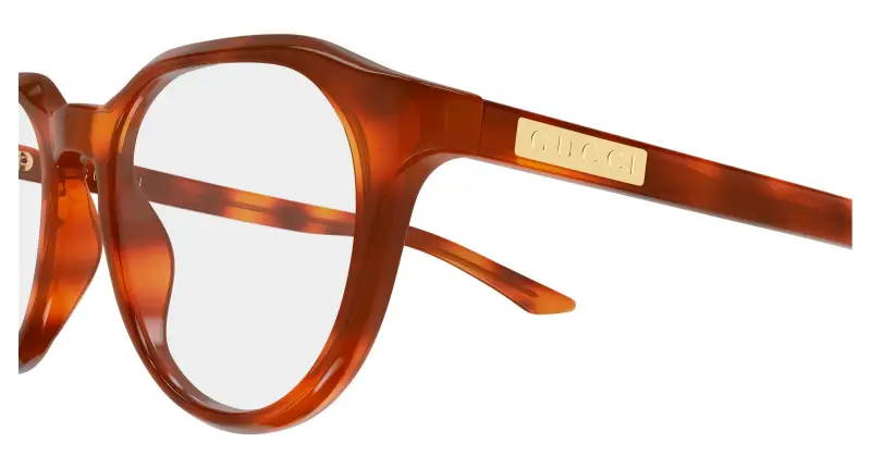 Uomo Gucci GG2083O 004 Montature da vista Acetato Havana Trasparente Rotonda miniatura 3