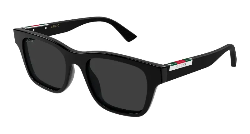 Uomo Gucci GG2089S 001 Occhiali da sole Acetato Nero Grigio Squadrata