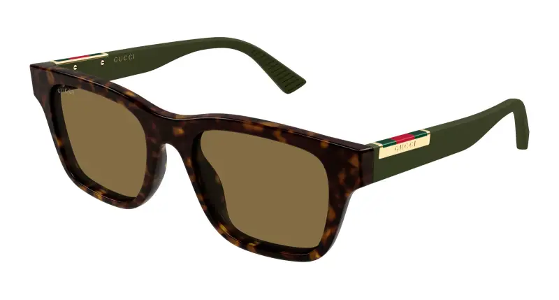 Uomo Gucci GG2089S 004 Occhiali da sole Acetato Havana Marrone Squadrata