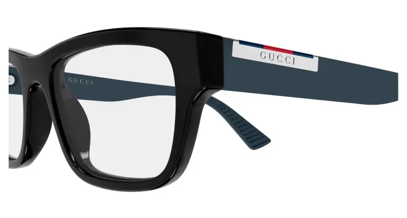 Uomo Gucci GG2091O 006 Montature da vista Acetato Nero Trasparente Squadrata miniatura 3