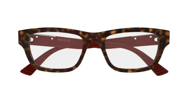 Uomo Gucci GG2091O 007 Montature da vista Acetato Havana Trasparente Squadrata miniatura 2