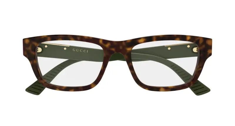 Uomo Gucci GG2091O 008 Montature da vista Acetato Havana Trasparente Squadrata miniatura 2