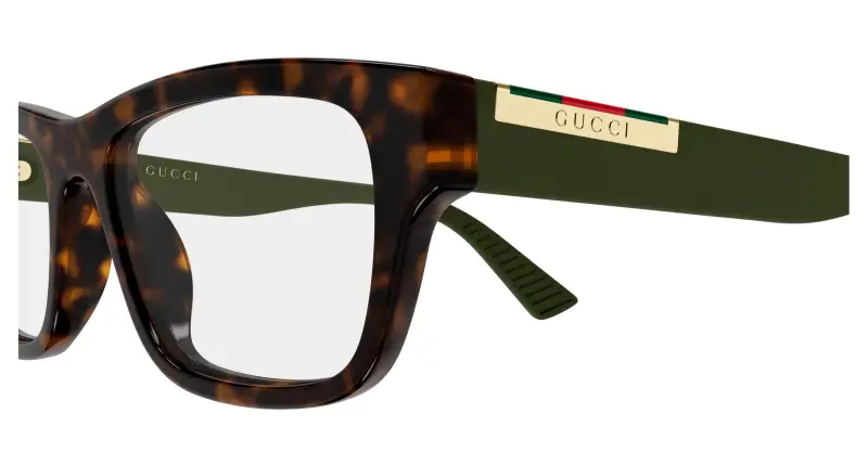Uomo Gucci GG2091O 008 Montature da vista Acetato Havana Trasparente Squadrata miniatura 3
