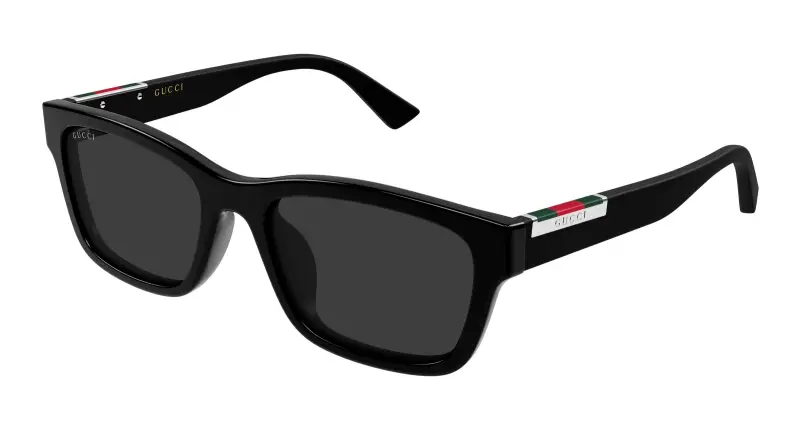 Uomo Gucci GG2092SA 001 Occhiali da sole Acetato Nero Grigio Squadrata