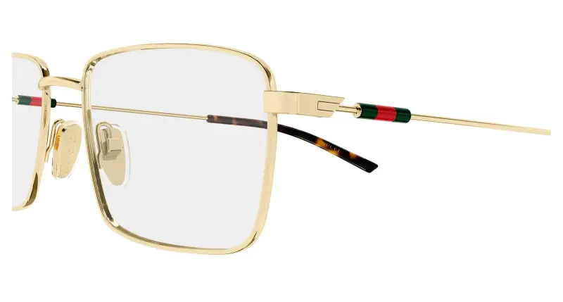 Uomo Gucci GG2098O 002 Montature da vista Metallo Oro Trasparente Squadrata miniatura 3