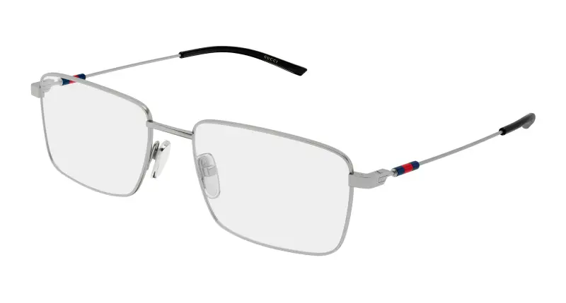 Uomo Gucci GG2098O 003 Montature da vista Metallo Rutenio Trasparente Squadrata