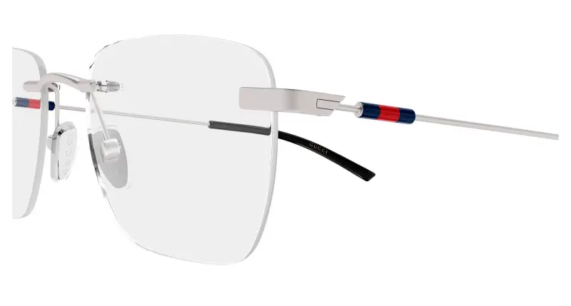 Uomo Gucci GG2099O 003 Montature da vista Metallo Rutenio Trasparente Squadrata miniatura 3