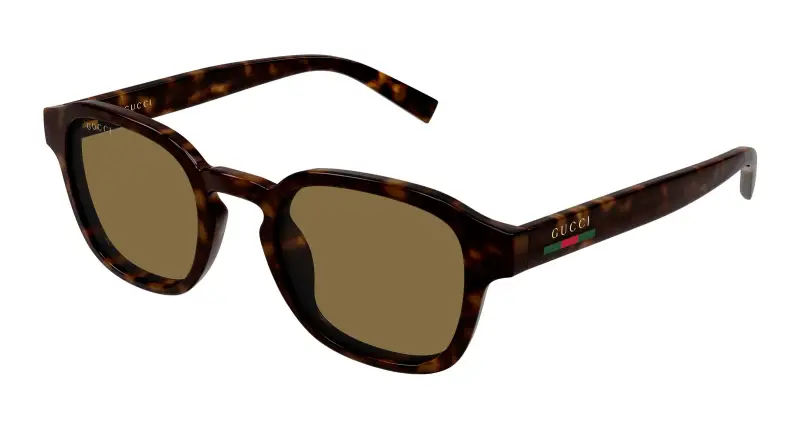 Uomo Gucci GG2106S 002 Occhiali da sole Iniettato Havana Marrone Rotonda