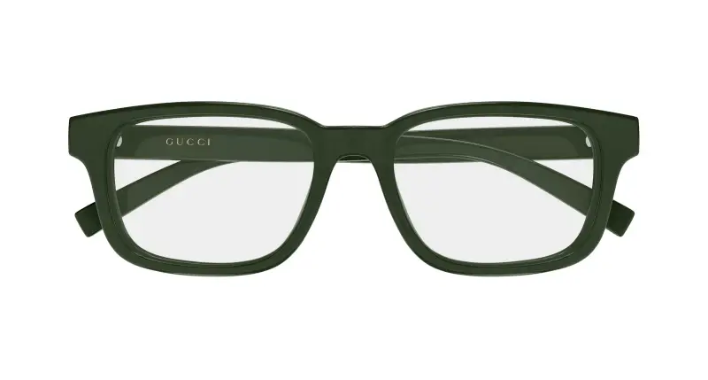 Uomo Gucci GG2107OL 004 Montature da vista Iniettato Verde Trasparente Squadrata miniatura 2