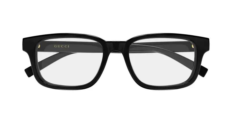 Uomo Gucci GG2107OL 005 Montature da vista Iniettato Nero Trasparente Squadrata miniatura 2