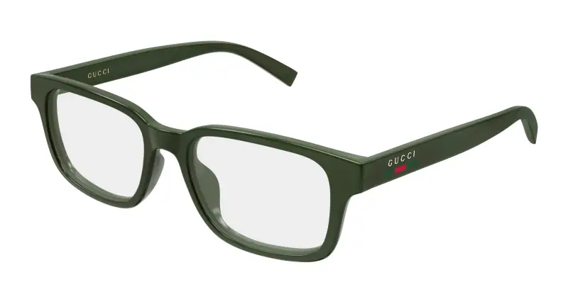 Uomo Gucci GG2107OL 008 Montature da vista Iniettato Verde Trasparente Squadrata