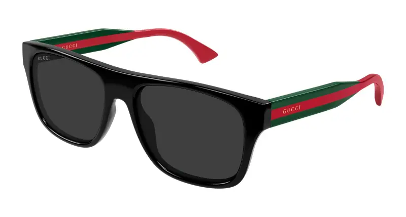 Uomo Gucci GG2119S 001 Occhiali da sole Acetato Nero Grigio Squadrata