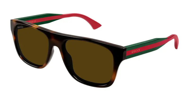 Uomo Gucci GG2119S 002 Occhiali da sole Acetato Havana Marrone Squadrata