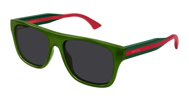 Uomo Gucci GG2119S 003 Occhiali da sole Acetato Verde Grigio Squadrata