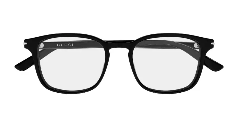Uomo Gucci GG2129O 001 Montature da vista Acetato Nero Trasparente Squadrata miniatura 2