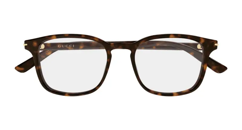 Uomo Gucci GG2129O 002 Montature da vista Acetato Havana Trasparente Squadrata miniatura 2