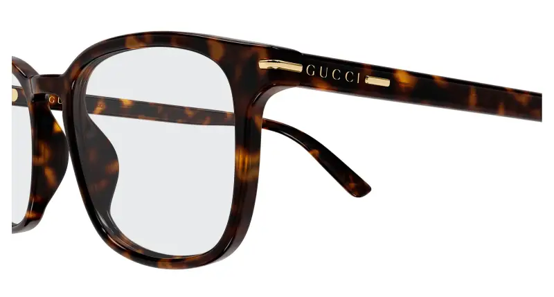 Uomo Gucci GG2129O 002 Montature da vista Acetato Havana Trasparente Squadrata miniatura 3