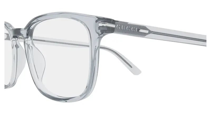 Uomo Gucci GG2129O 004 Montature da vista Acetato Grigio Trasparente Squadrata miniatura 3