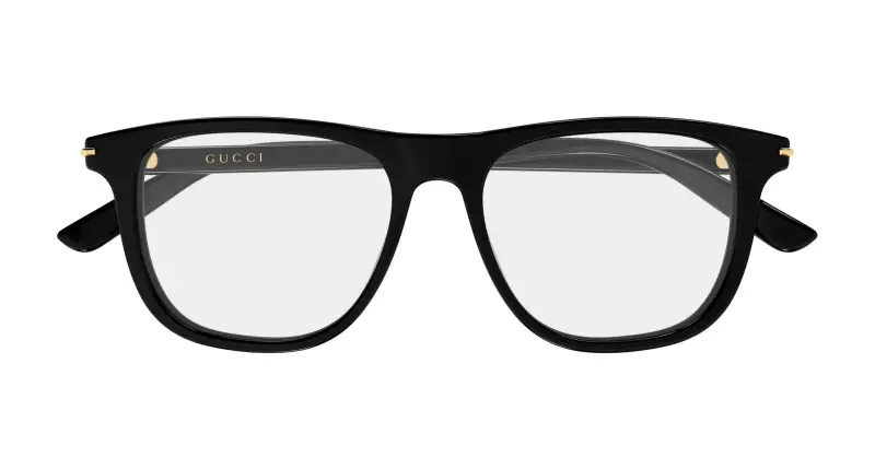 Uomo Gucci GG2130O 001 Montature da vista Acetato Nero Trasparente Squadrata miniatura 2