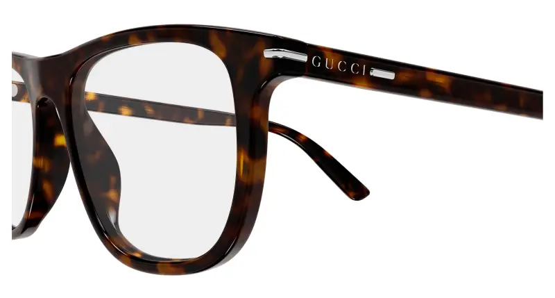 Uomo Gucci GG2130O 006 Montature da vista Acetato Havana Trasparente Squadrata miniatura 3