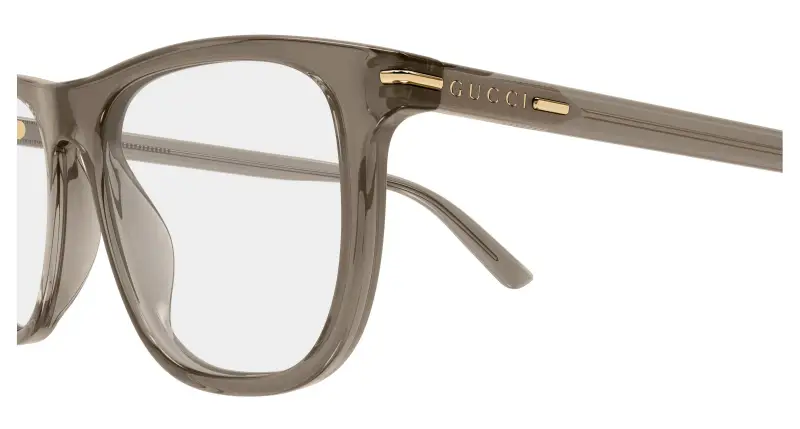 Uomo Gucci GG2130O 007 Montature da vista Acetato Marrone Trasparente Squadrata miniatura 3