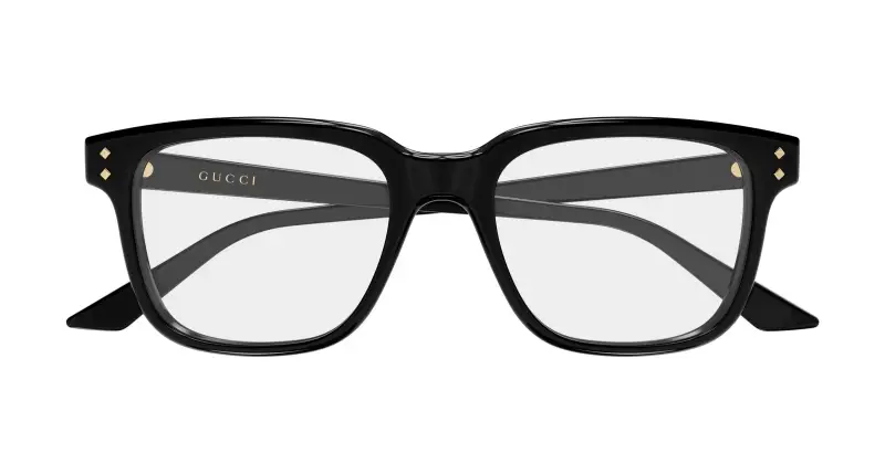 Uomo Gucci GG2131O 005 Montature da vista Acetato Nero Trasparente Squadrata miniatura 2
