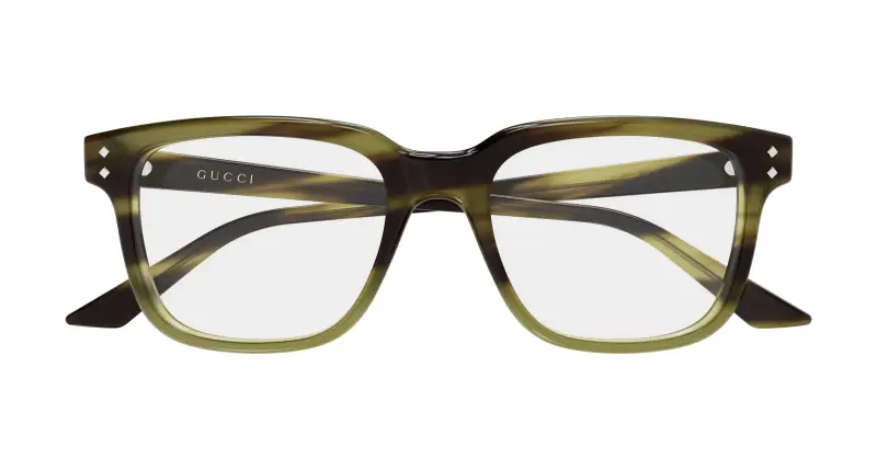 Uomo Gucci GG2131O 012 Montature da vista Acetato Havana Trasparente Squadrata miniatura 2