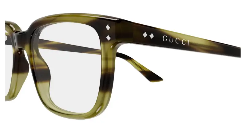Uomo Gucci GG2131O 012 Montature da vista Acetato Havana Trasparente Squadrata miniatura 3