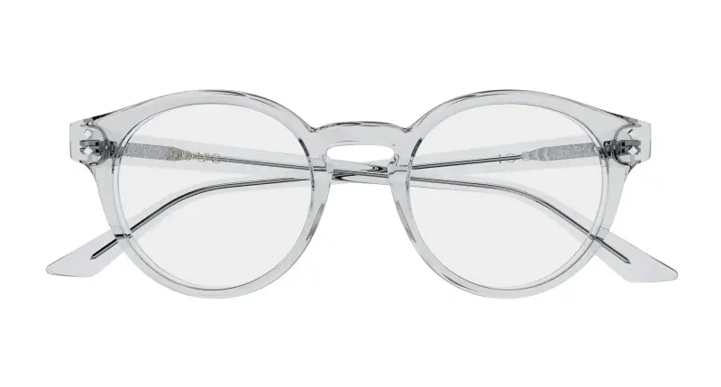 Uomo Gucci GG2133O 003 Montature da vista Acetato Grigio Trasparente Rotonda miniatura 2