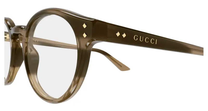 Uomo Gucci GG2133O 004 Montature da vista Acetato Havana Trasparente Rotonda miniatura 3