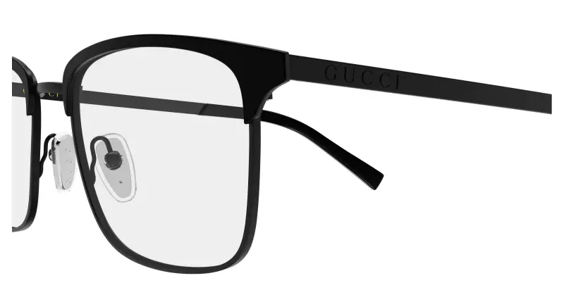 Uomo Gucci GG2135O 003 Montature da vista Metallo Nero Trasparente Squadrata miniatura 3